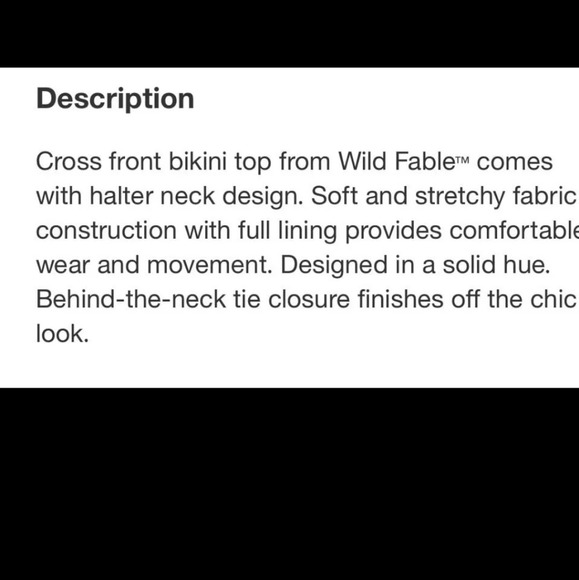 NWOT Wild Fable Cross Front Halter One Piece Swimsuit XXS 00 - Picture 6 of 6